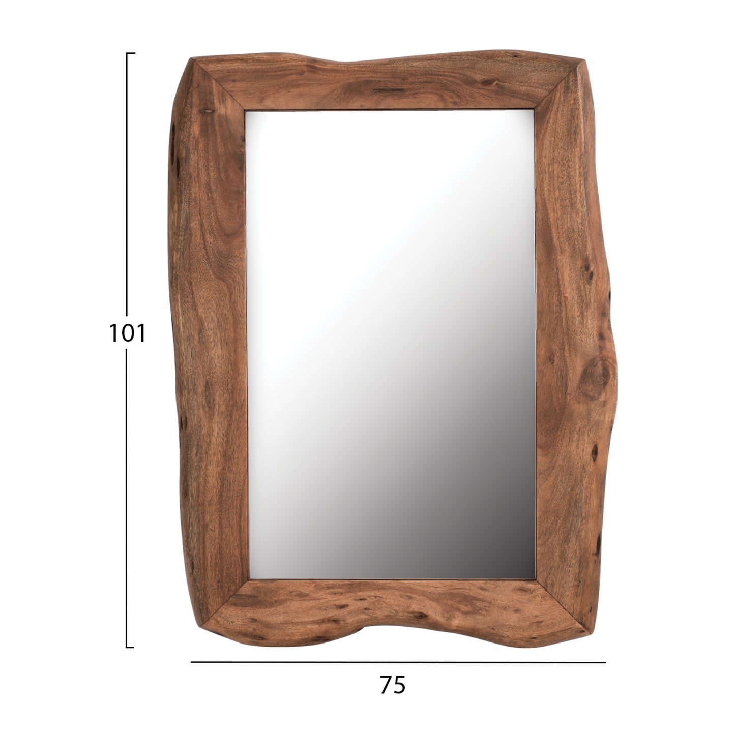 ZION MIRROR SOLID ACACIA WOOD NATURAL 101x75x4