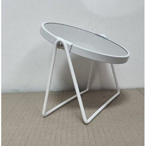 Καθρέπτης Επιτραπέζιος με Τριπλή Μεγέθυνση Λευκός Μεταλλικός 19x8x21