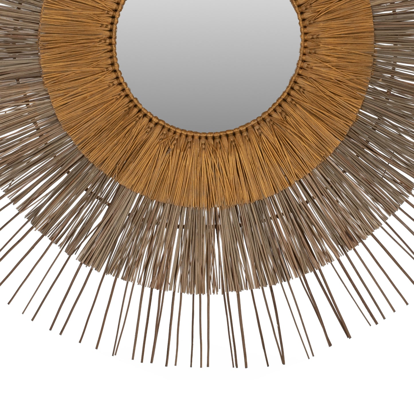 MENDONG GRASS FRAMED MIRROR IN NATURAL GOLD COLOR D105cm