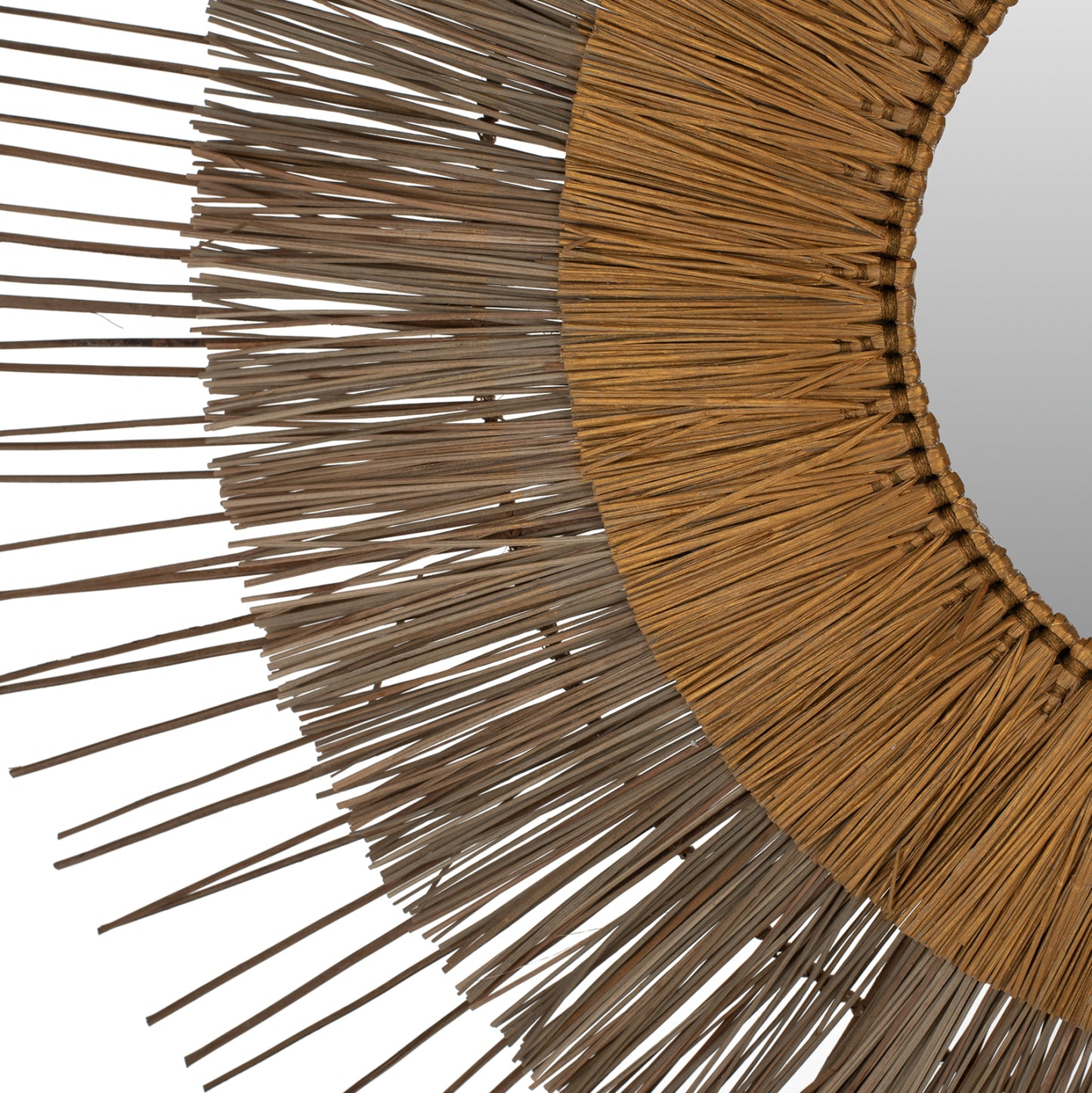 MENDONG GRASS FRAMED MIRROR IN NATURAL GOLD COLOR D105cm
