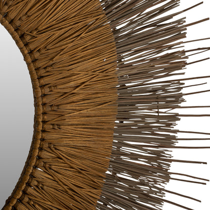 MENDONG GRASS FRAMED MIRROR IN NATURAL GOLD COLOR D105cm