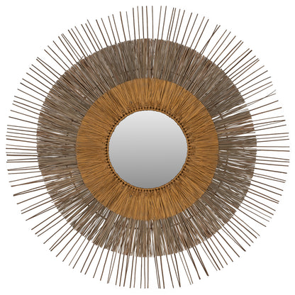 MENDONG GRASS FRAMED MIRROR IN NATURAL GOLD COLOR D105cm