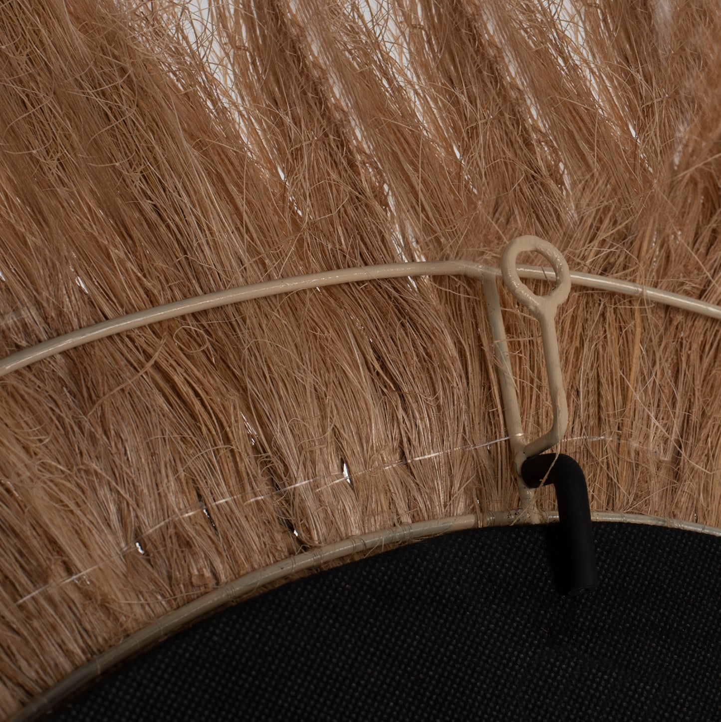 ROUND MIRROR WITH ABACA FRAME IN NATURAL COLOR D90x4.5x90