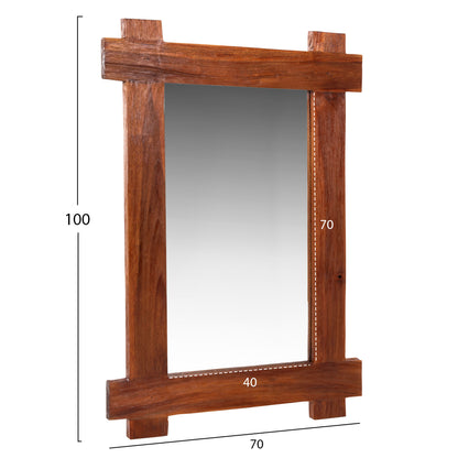 ΚΑΘΡΕΠΤΗΣ ΤΟΙΧΟΥ ΑΝΑΚΥΚΛΩΜΕΝΟ TEAK ΣΕ ΦΥΣΙΚΟ 70x100εκ