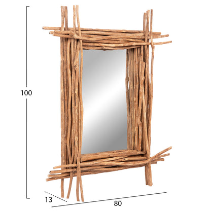 ΚΑΘΡΕΠΤΗΣ ΤΟΙΧΟΥ TWIGGER DRIFTWOOD ΣΕ ΦΥΣΙΚΟ ΧΡΩΜΑ 80x15x100