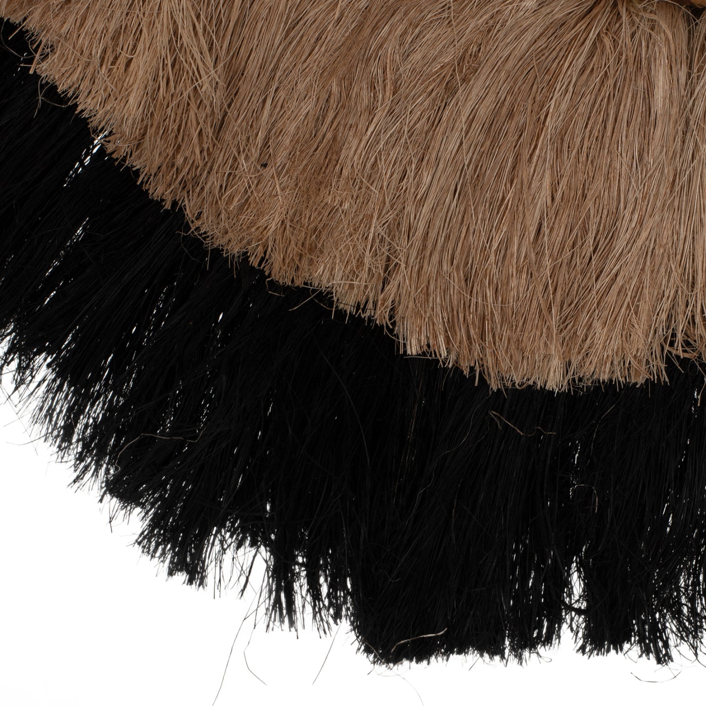 ROUND WALL MIRROR MADE OF MANILA HEMP FIBRES IN NATURAL BLACK COLOUR 70x4x70