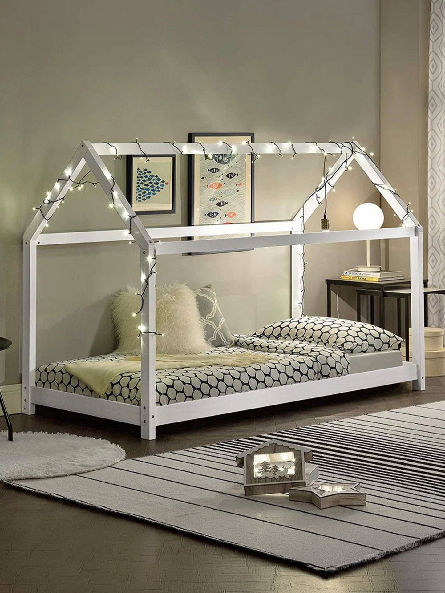Children's Bed Layla White 98x206x142