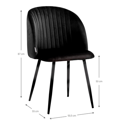 Πολυθρόνα Zera Μαύρο 50.5x55.5x87