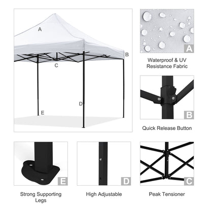 ΚΙΟΣΚΙ/GAZEBO MATTHEW ΠΤΥΣΣΟΜΕΝΟ ΣΚΕΛΕΤΟΣ ΜΕΤΑΛ. ΜΑΥΡΟΣ ΛΕΥΚΟ ΥΦΑΣΜΑ 3x3x3,10m