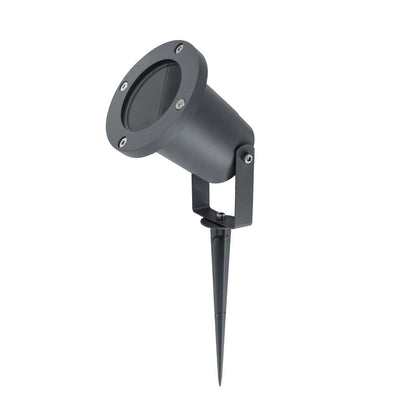 GARDELINI KLV-101-0002-V2 Φωτιστικό Σποτ Τοίχου με Βάση για Λάμπα MR16 με Ντουί GU10 AC 220-240V Αδιάβροχο IP65 - Γκρι Ανθρακί Ματ - Μ10 x Π10 x Υ30