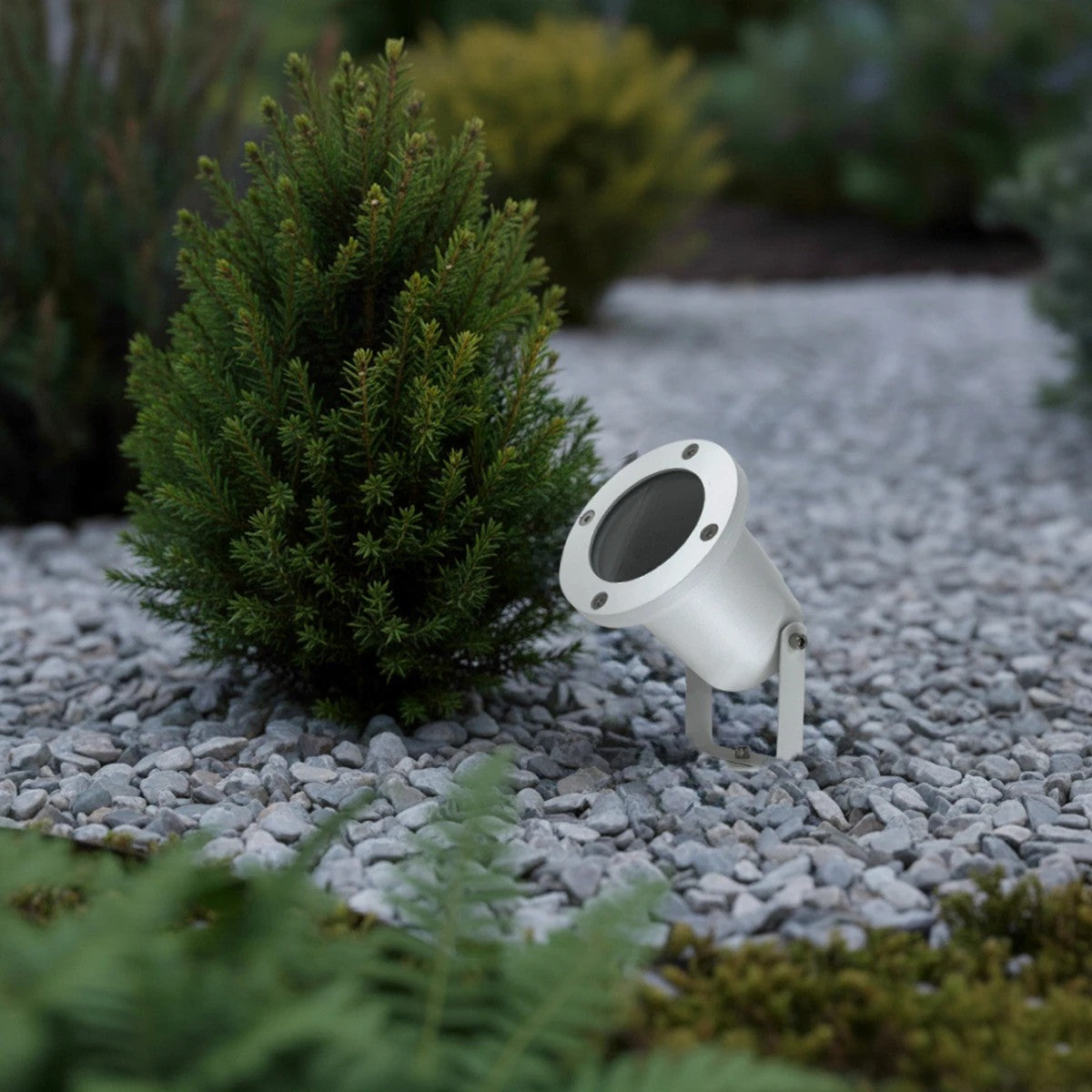 GARDELINI KLV-101-0003 Φωτιστικό Σποτ Κήπου για Φυτά & Δέντρα με Καρφωτή Βάση για Λάμπα MR16 με Ντουί GU10 AC 220-240V Αδιάβροχο IP65 - Λευκό Ματ - Μ10 x Π10 x Υ30