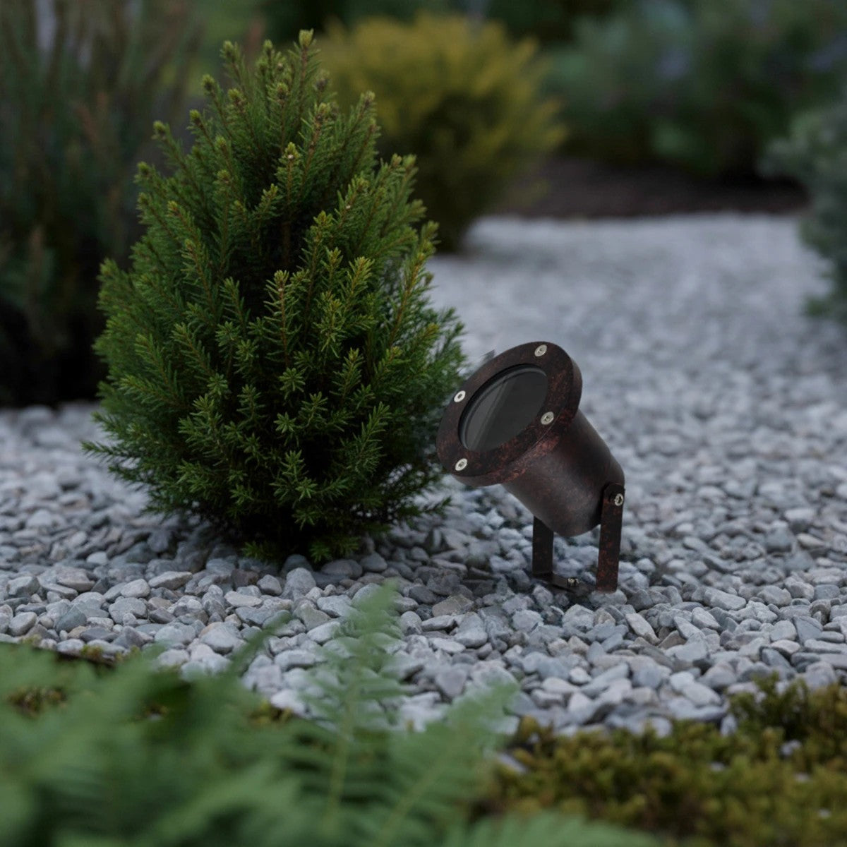 GARDELINI KLV-101-0004 Φωτιστικό Σποτ Κήπου για Φυτά & Δέντρα με Καρφωτή Βάση για Λάμπα MR16 με Ντουί GU10 AC 220-240V Αδιάβροχο IP65 - Μπρονζέ Εφέ Σκουριάς Ματ - Μ10 x Π10 x Υ30