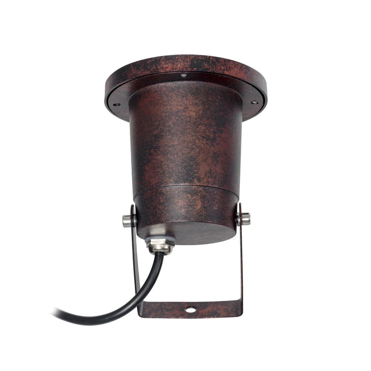 GARDELINI KLV-101-0004-V2 Φωτιστικό Σποτ Τοίχου με Βάση για Λάμπα MR16 με Ντουί GU10 AC 220-240V Αδιάβροχο IP65 - Μπρονζέ Εφέ Σκουριάς Ματ - Μ10 x Π10 x Υ30