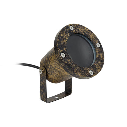 GARDELINI KLV-101-0005 Φωτιστικό Σποτ Κήπου για Φυτά & Δέντρα με Καρφωτή Βάση για Λάμπα MR16 με Ντουί GU10 AC 220-240V Αδιάβροχο IP65 - Χρυσό Εφέ Σκουριάς Ματ - Μ10 x Π10 x Υ30