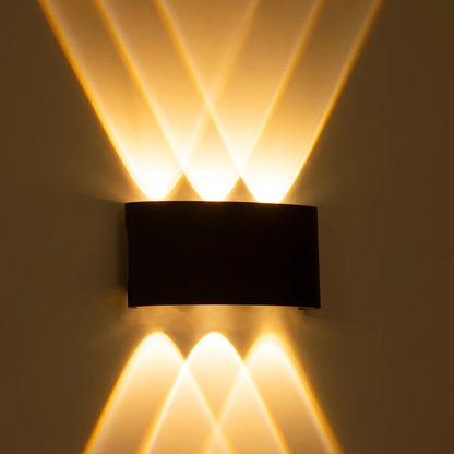SIXOAD KLV-101-0006 Φωτιστικό Τοίχου / Απλίκα LED 18W 1800lm 30° AC 220-240V Αδιάβροχο IP65 Θερμό Λευκό 2700K - CREE XPE Chip & TÜV SÜD Driver - Μαύρο Ματ - Μ17 x Π4 x Υ8