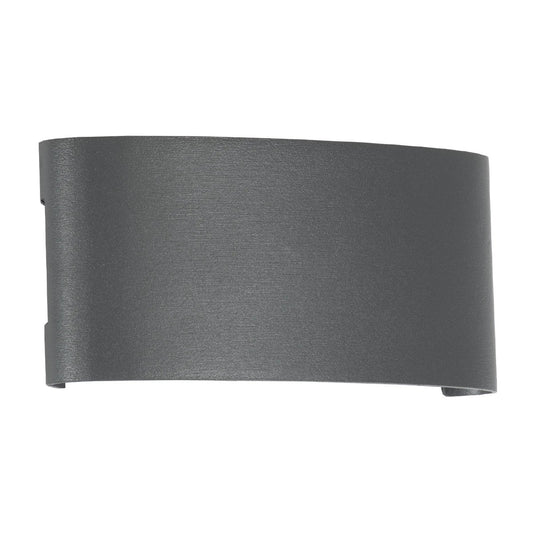 SIXOAD KLV-101-0007 Φωτιστικό Τοίχου / Απλίκα LED 18W 1800lm 30° AC 220-240V Αδιάβροχο IP65 Θερμό Λευκό 2700K - CREE XPE Chip & TÜV SÜD Driver - Γκρι Ανθρακί Ματ - Μ17 x Π4 x Υ8