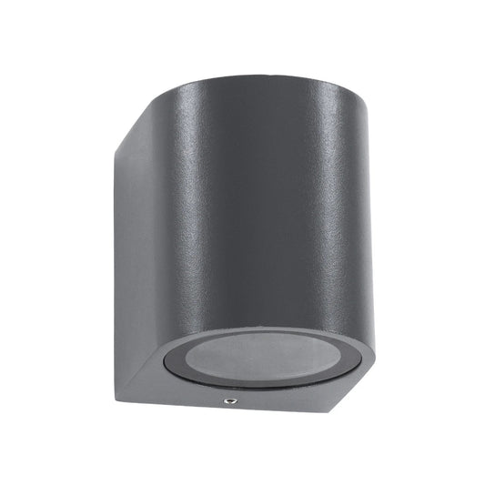 MURANO KLV-101-0013 Φωτιστικό Τοίχου / Απλίκα για Λάμπα MR16 με Ντουί GU10 AC 220-240V Αδιάβροχο IP65 - Γκρι Ανθρακί Ματ - Μ8 x Π8 x Υ7