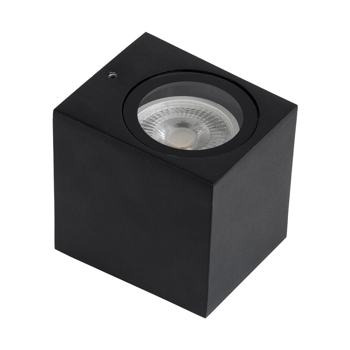 BURANO KLV-101-0018 Φωτιστικό Τοίχου / Απλίκα για Λάμπα MR16 με Ντουί GU10 AC 220-240V Αδιάβροχο IP65 - Μαύρο Ματ - Μ8 x Π8 x Υ7