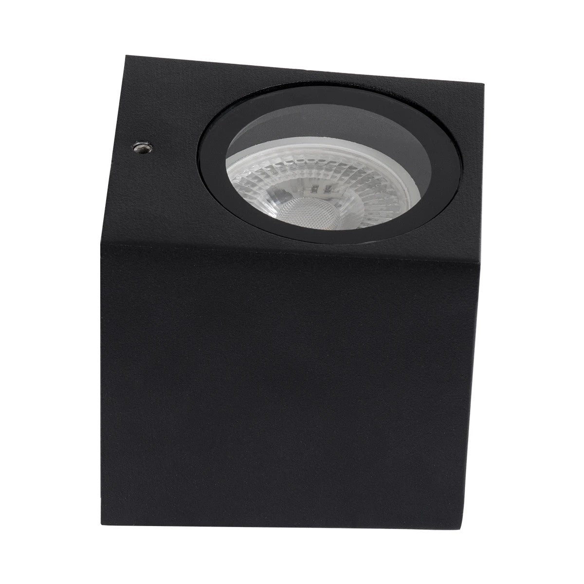 BURANO KLV-101-0018 Φωτιστικό Τοίχου / Απλίκα για Λάμπα MR16 με Ντουί GU10 AC 220-240V Αδιάβροχο IP65 - Μαύρο Ματ - Μ8 x Π8 x Υ7