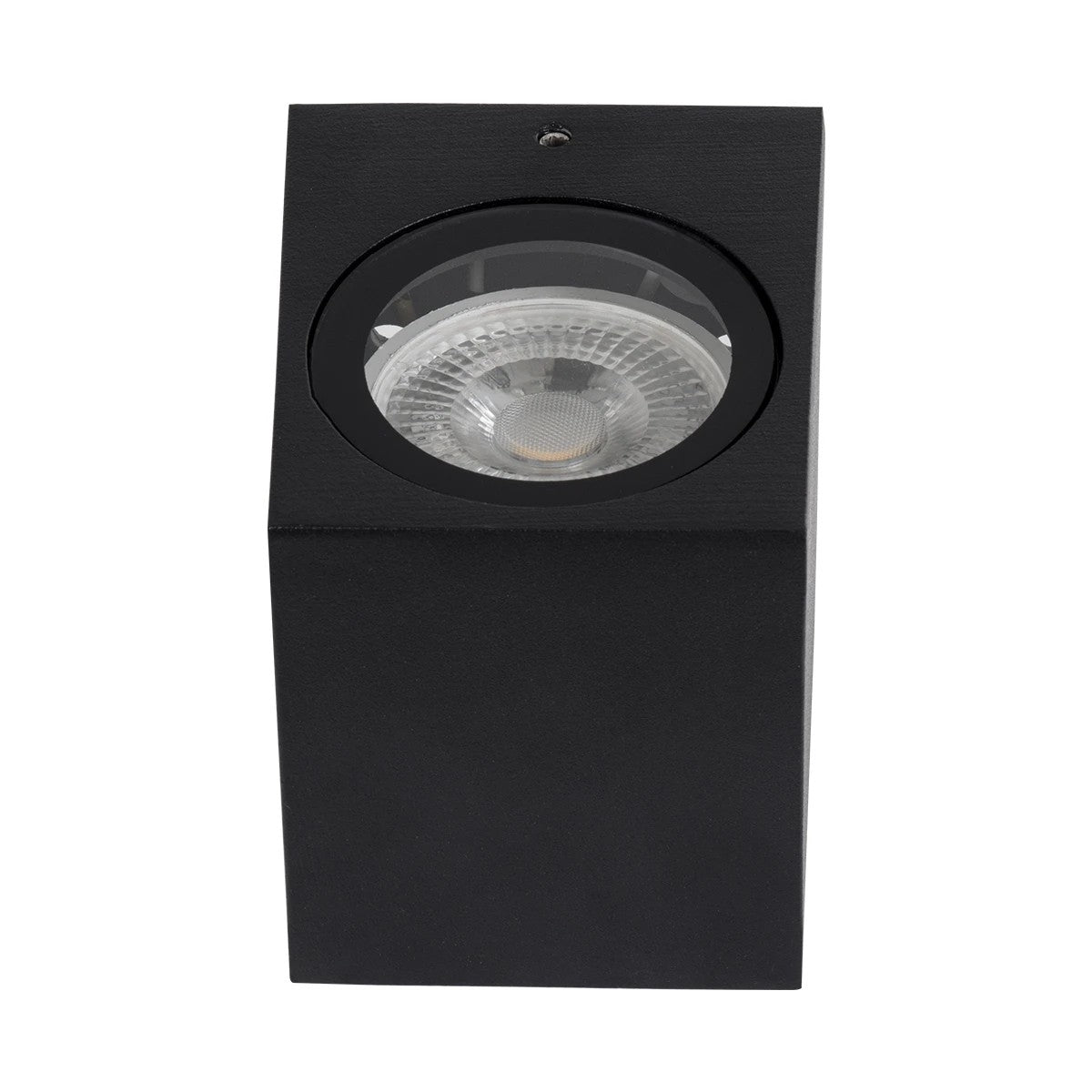BURANO KLV-101-0018 Φωτιστικό Τοίχου / Απλίκα για Λάμπα MR16 με Ντουί GU10 AC 220-240V Αδιάβροχο IP65 - Μαύρο Ματ - Μ8 x Π8 x Υ7