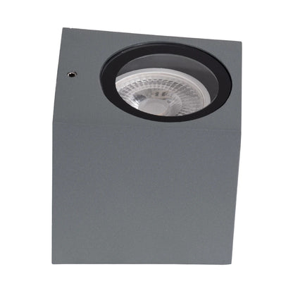BURANO KLV-101-0019 Φωτιστικό Τοίχου / Απλίκα για Λάμπα MR16 με Ντουί GU10 AC 220-240V Αδιάβροχο IP65 - Γκρι Ανθρακί Ματ - Μ8 x Π8 x Υ7