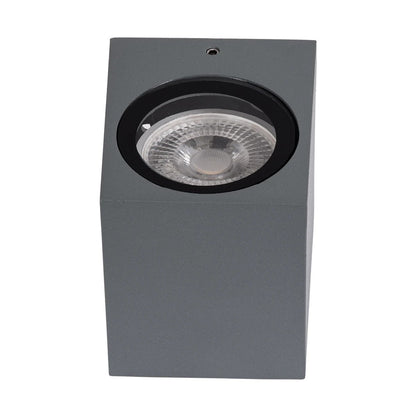 BURANO KLV-101-0019 Φωτιστικό Τοίχου / Απλίκα για Λάμπα MR16 με Ντουί GU10 AC 220-240V Αδιάβροχο IP65 - Γκρι Ανθρακί Ματ - Μ8 x Π8 x Υ7