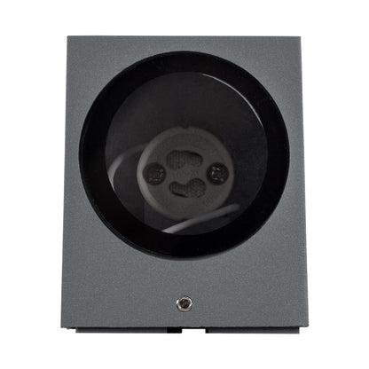BURANO KLV-101-0019 Φωτιστικό Τοίχου / Απλίκα για Λάμπα MR16 με Ντουί GU10 AC 220-240V Αδιάβροχο IP65 - Γκρι Ανθρακί Ματ - Μ8 x Π8 x Υ7