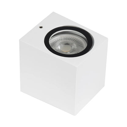 BURANO KLV-101-0020 Φωτιστικό Τοίχου / Απλίκα για Λάμπα MR16 με Ντουί GU10 AC 220-240V Αδιάβροχο IP65 - Λευκό Ματ - Μ8 x Π8 x Υ7