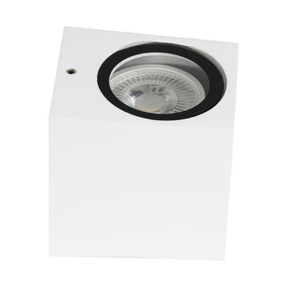 BURANO KLV-101-0020 Φωτιστικό Τοίχου / Απλίκα για Λάμπα MR16 με Ντουί GU10 AC 220-240V Αδιάβροχο IP65 - Λευκό Ματ - Μ8 x Π8 x Υ7