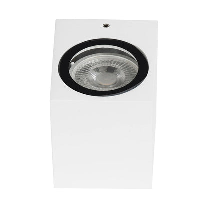 BURANO KLV-101-0020 Φωτιστικό Τοίχου / Απλίκα για Λάμπα MR16 με Ντουί GU10 AC 220-240V Αδιάβροχο IP65 - Λευκό Ματ - Μ8 x Π8 x Υ7