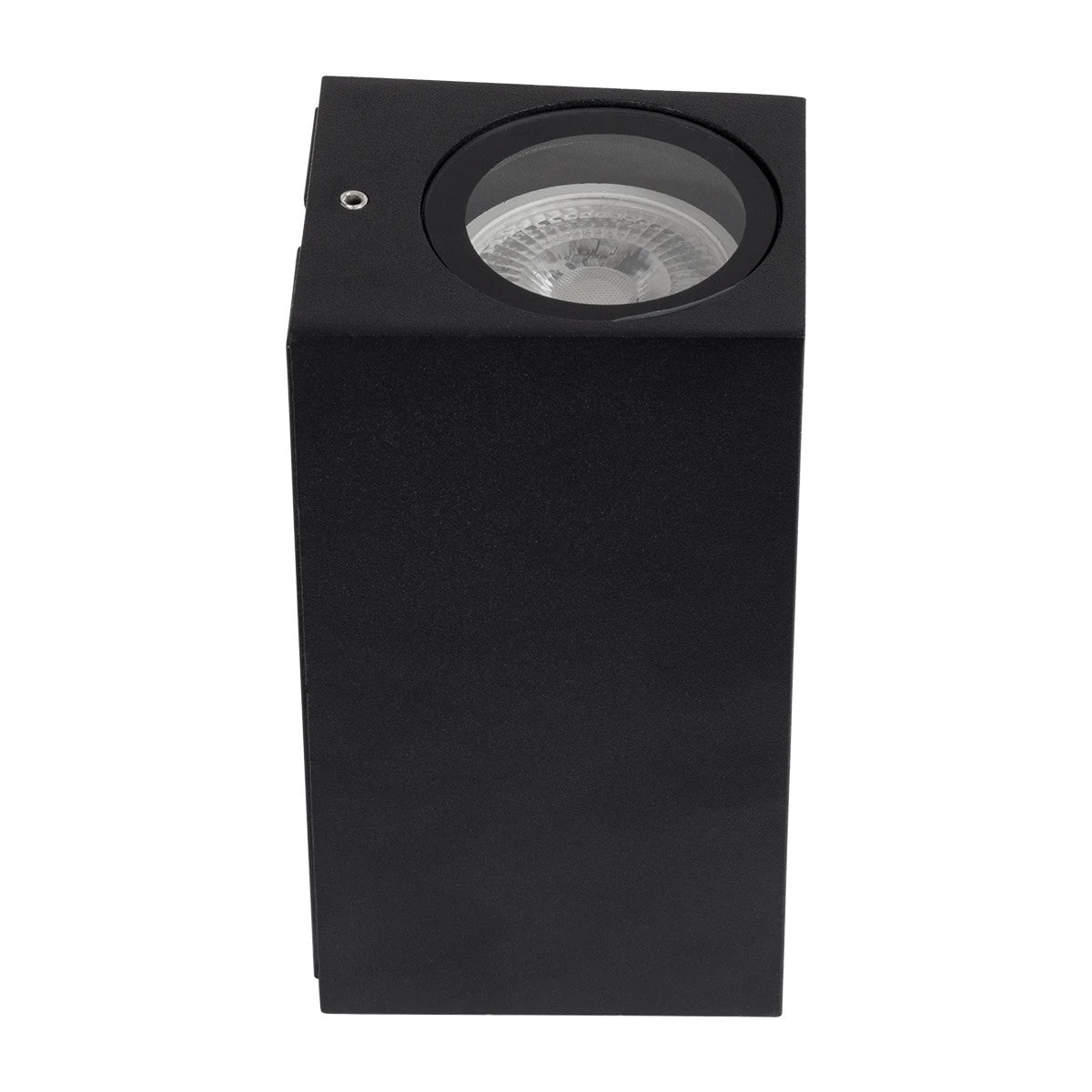 BURANO KLV-101-0021 Φωτιστικό Τοίχου / Απλίκα για 2 Λάμπες MR16 με Ντουί GU10 AC 220-240V Αδιάβροχο IP65 - Μαύρο Ματ - Μ8 x Π8 x Υ15