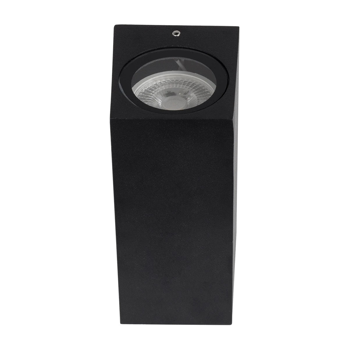 BURANO KLV-101-0021 Φωτιστικό Τοίχου / Απλίκα για 2 Λάμπες MR16 με Ντουί GU10 AC 220-240V Αδιάβροχο IP65 - Μαύρο Ματ - Μ8 x Π8 x Υ15
