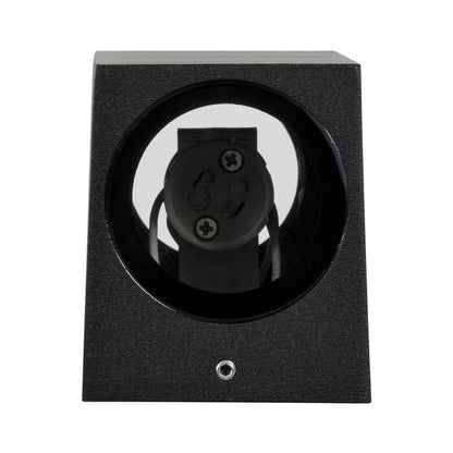 BURANO KLV-101-0021 Φωτιστικό Τοίχου / Απλίκα για 2 Λάμπες MR16 με Ντουί GU10 AC 220-240V Αδιάβροχο IP65 - Μαύρο Ματ - Μ8 x Π8 x Υ15