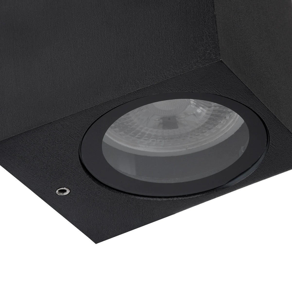 BURANO KLV-101-0021 Φωτιστικό Τοίχου / Απλίκα για 2 Λάμπες MR16 με Ντουί GU10 AC 220-240V Αδιάβροχο IP65 - Μαύρο Ματ - Μ8 x Π8 x Υ15