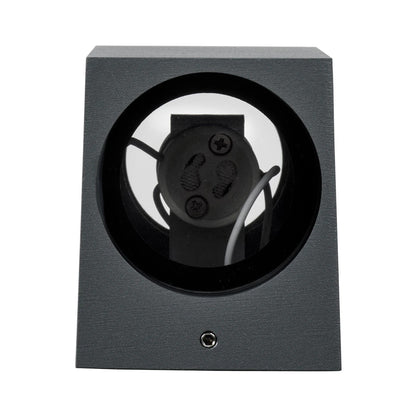 BURANO KLV-101-0022 Φωτιστικό Τοίχου / Απλίκα για 2 Λάμπες MR16 με Ντουί GU10 AC 220-240V Αδιάβροχο IP65 - Γκρι Ανθρακί Ματ - Μ8 x Π8 x Υ15