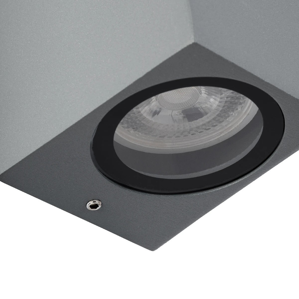 BURANO KLV-101-0022 Φωτιστικό Τοίχου / Απλίκα για 2 Λάμπες MR16 με Ντουί GU10 AC 220-240V Αδιάβροχο IP65 - Γκρι Ανθρακί Ματ - Μ8 x Π8 x Υ15