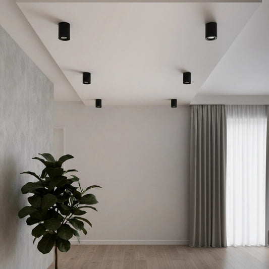 AKIRA KLV-101-0024 Κινούμενο Φωτιστικό Downlight Σποτ για Λάμπα MR16 με Ντουί GU10 AC 220-240V IP20 - Μαύρο Ματ - Μ8 x Π8 x Υ10