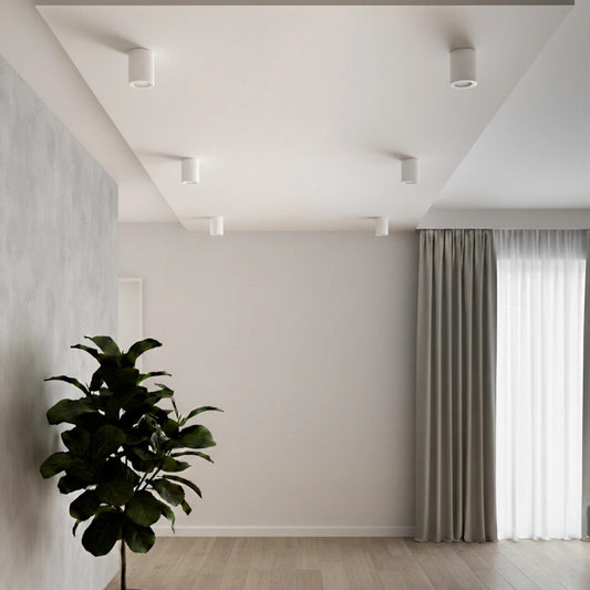 AKIRA KLV-101-0025 Κινούμενο Φωτιστικό Downlight Σποτ για Λάμπα MR16 με Ντουί GU10 AC 220-240V IP20 - Λευκό Ματ - Μ8 x Π8 x Υ10