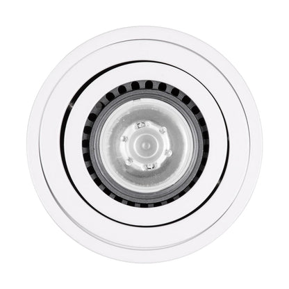 AKIRA KLV-101-0025 Κινούμενο Φωτιστικό Downlight Σποτ για Λάμπα MR16 με Ντουί GU10 AC 220-240V IP20 - Λευκό Ματ - Μ8 x Π8 x Υ10