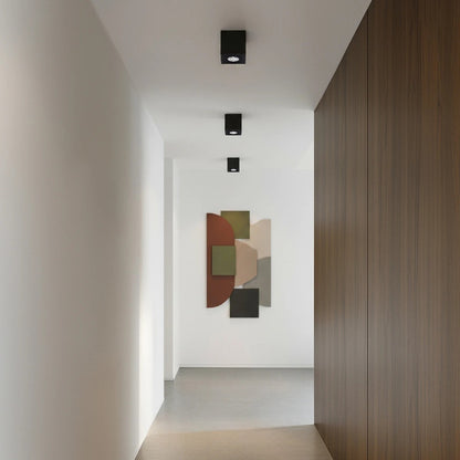 AKIRA KLV-101-0028 Κινούμενο Φωτιστικό Downlight Σποτ για Λάμπα MR16 με Ντουί GU10 AC 220-240V IP20 - Μαύρο Ματ - Μ8 x Π8 x Υ10