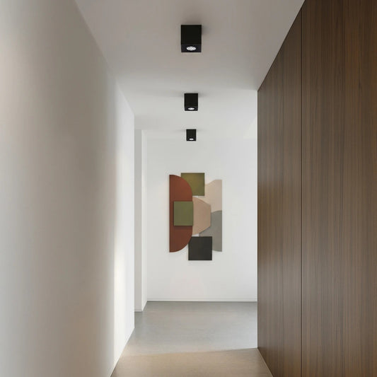 AKIRA KLV-101-0028 Κινούμενο Φωτιστικό Downlight Σποτ για Λάμπα MR16 με Ντουί GU10 AC 220-240V IP20 - Μαύρο Ματ - Μ8 x Π8 x Υ10