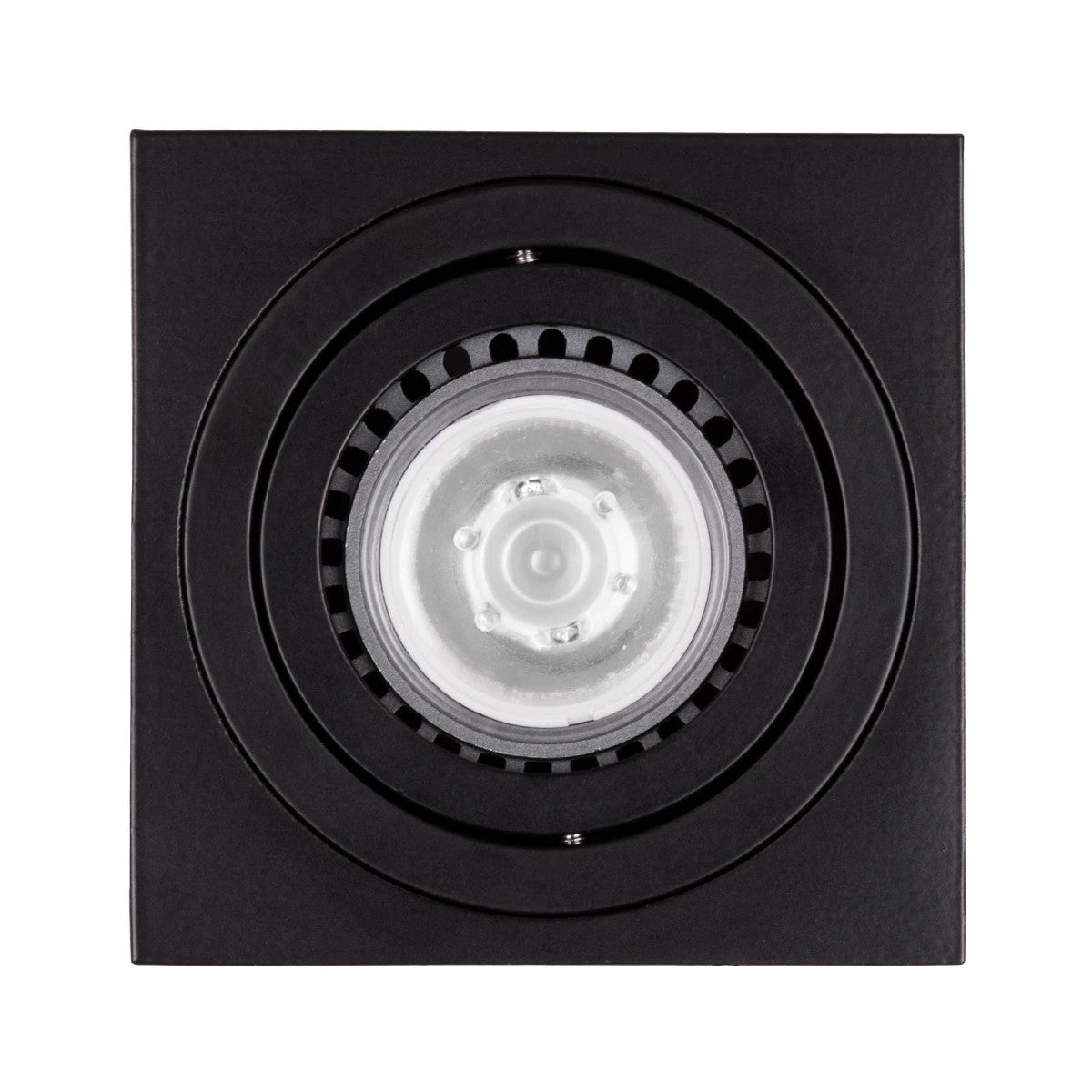 AKIRA KLV-101-0028 Κινούμενο Φωτιστικό Downlight Σποτ για Λάμπα MR16 με Ντουί GU10 AC 220-240V IP20 - Μαύρο Ματ - Μ8 x Π8 x Υ10