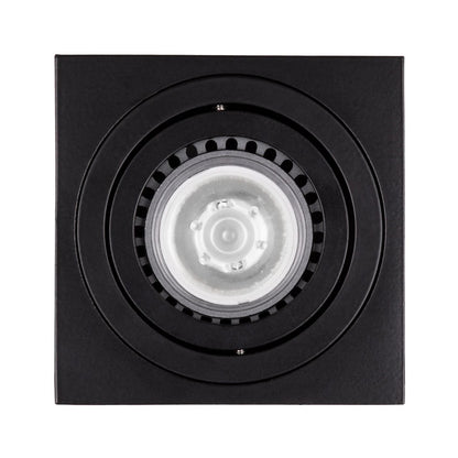 AKIRA KLV-101-0028 Κινούμενο Φωτιστικό Downlight Σποτ για Λάμπα MR16 με Ντουί GU10 AC 220-240V IP20 - Μαύρο Ματ - Μ8 x Π8 x Υ10
