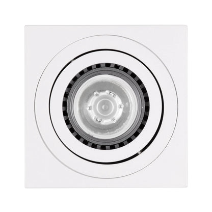 AKIRA KLV-101-0029 Κινούμενο Φωτιστικό Downlight Σποτ για Λάμπα MR16 με Ντουί GU10 AC 220-240V IP20 - Λευκό Ματ - Μ8 x Π8 x Υ10