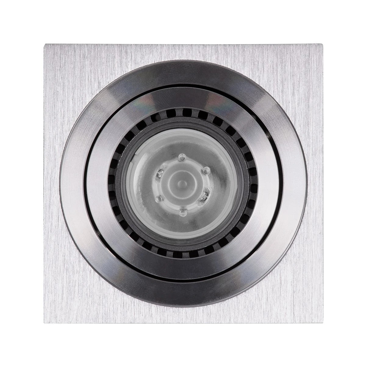 AKIRA KLV-101-0030 Κινούμενο Φωτιστικό Downlight Σποτ για Λάμπα MR16 με Ντουί GU10 AC 220-240V IP20 - Νίκελ Βούρτσας - Μ8 x Π8 x Υ10