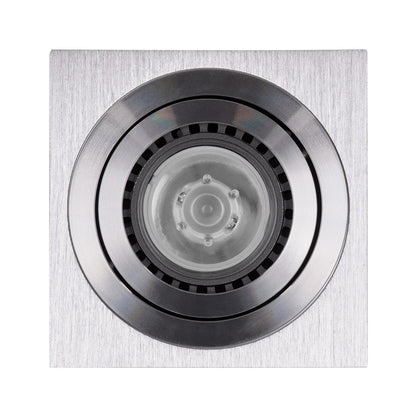 AKIRA KLV-101-0030 Κινούμενο Φωτιστικό Downlight Σποτ για Λάμπα MR16 με Ντουί GU10 AC 220-240V IP20 - Νίκελ Βούρτσας - Μ8 x Π8 x Υ10