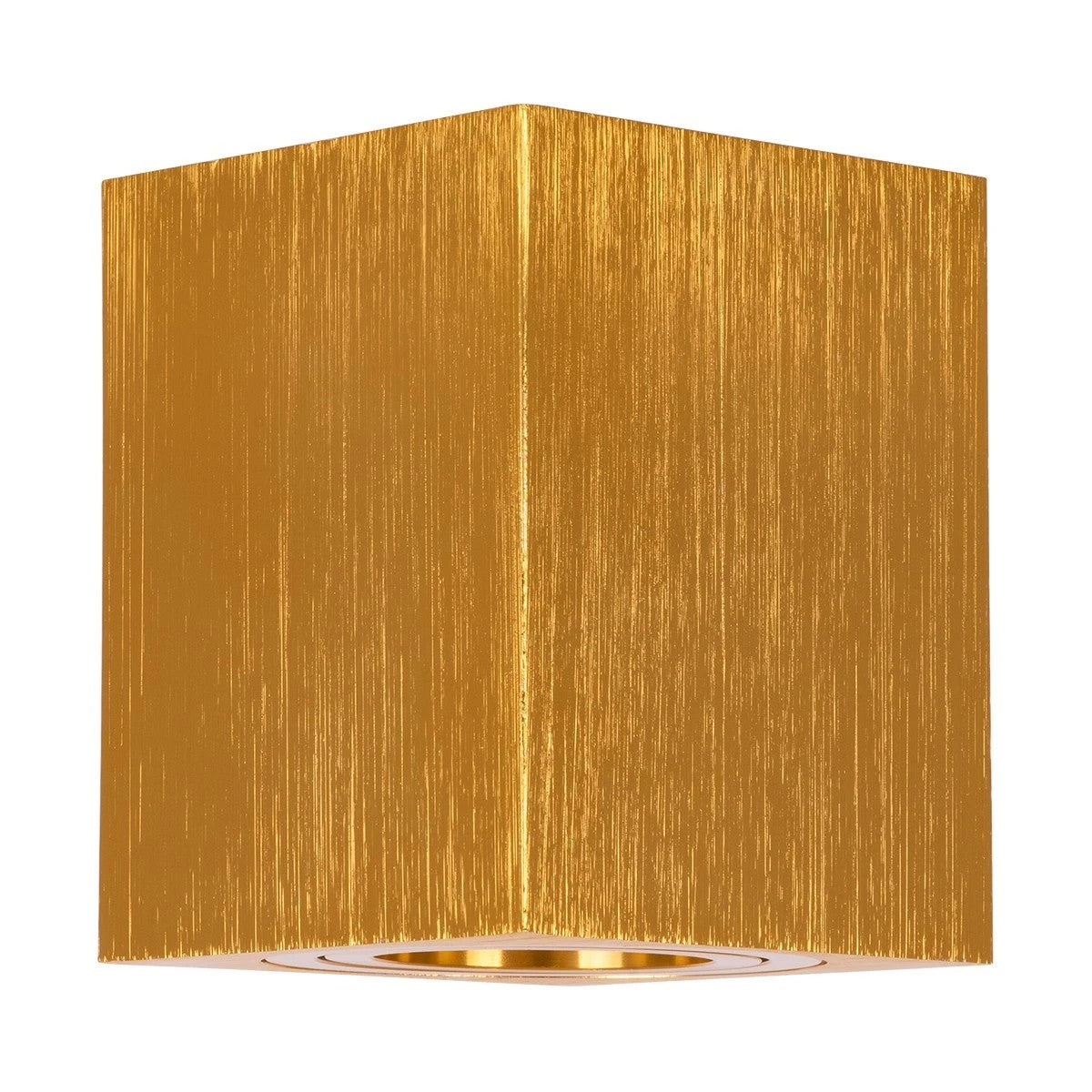 AKIRA KLV-101-0031 Κινούμενο Φωτιστικό Downlight Σποτ για Λάμπα MR16 με Ντουί GU10 AC 220-240V IP20 - Χρυσό Βούρτσας - Μ8 x Π8 x Υ10