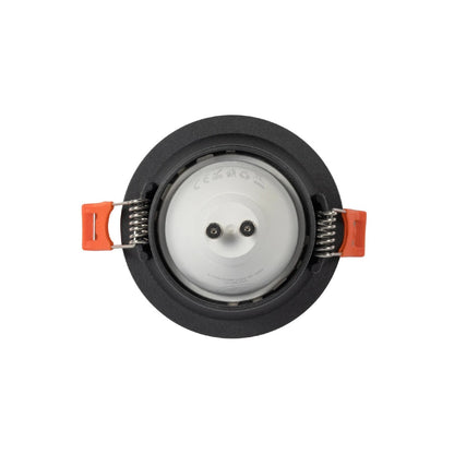 DELTA KLV-101-0032 Χωνευτό Φωτιστικό Downlight Σποτ για Λάμπα MR16 με Ντουί GU10 AC 220-240V IP20 - Μαύρο Ματ - Μ8.5 x Π8.5 x Υ3.5 / Q7.5