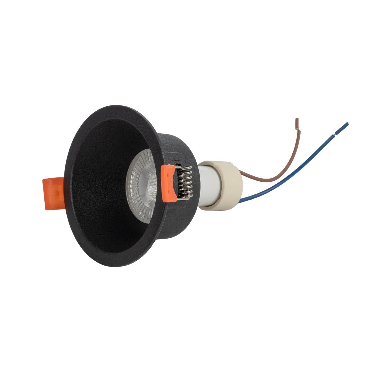 DELTA KLV-101-0032 Χωνευτό Φωτιστικό Downlight Σποτ για Λάμπα MR16 με Ντουί GU10 AC 220-240V IP20 - Μαύρο Ματ - Μ8.5 x Π8.5 x Υ3.5 / Q7.5