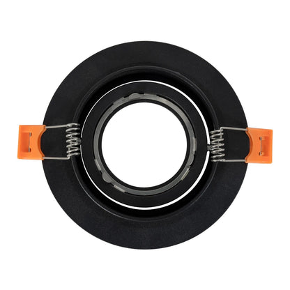 OMEGA KLV-101-0036 Χωνευτό Κινούμενο Φωτιστικό Downlight Σποτ για Λάμπα MR16 με Ντουί GU10 AC 220-240V IP20 - Μαύρο Ματ - Μ10.5 x Π10.5 x Υ2.2 / Q7.5